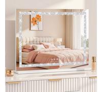 Fascinate Hollywood Vanity Mirror Crushed Diamond Led Strip Dimmable Xtra Large 80X60Cm