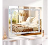 Fascinate Hollywood Vanity Mirror Crushed Diamond Strip Led Dimmable Large 58X48Cm