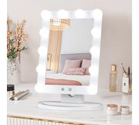 Fascinate Hollywood Vanity Mirror Dimmable 12 Led Touch Control Rotatble 45X30Cm