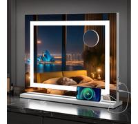 Fascinate Hollywood Vanity Mirror Dimmable Modern Strip Led Large 58X48Cm