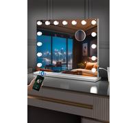 Fascinate Hollywood Vanity Mirror Large 15 Dimmable Led 58X48Cm Beauty Cosmetic Makeup Bluetooth In White White One Size