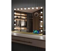 Fascinate Hollywood Vanity Mirror Modern Strip Led Dimmable Gold 80X60Cm Gift Gold One Size