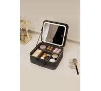 Fascinate Illuminated Beauty Cosmetic Makeup Travel Case Hollywood Mirror Gift in Black Fascinate Black