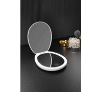 Fascinate Illuminated Beauty Makeup Hollywood Mirror Case - Dimmable Magnified Rechargeable Foldable In White White One Size