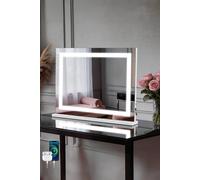 Fascinate Large Hollywood Vanity Mirror With Led Light Strip - Dimmable, 58X48Cm In White White