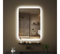 Fascinate Oblong Led Backlit Bathroom Mirror With Anti-Fog 50X70Cm