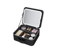 FASCINATE Portable Hollywood Makeup Mirror Beauty Case 3-Color LED Dimmable Cosmetic Storage