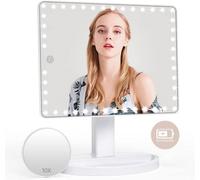 Fascinate Rechargeable Rotating Led Vanity Mirror With 10X Magnification