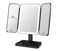 FASCINATE Rechargeable Trifold Makeup Vanity Mirror with Lights