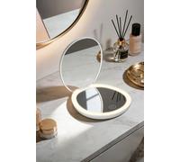 Fascinate Travel Hollywood Mirror - 10X Magnified, Rechargeable LED, Dimmable Studio in White