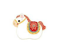 Fascinating Animal Themed Brooch Featuring a Playful Horse Design Stylish Clothing Accessory Great for Special Days Chinese Starsign Jewelry