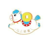 Fascinating Animal Themed Brooch Featuring a Playful Horse Design Stylish Clothing Accessory Great for Special Days Secure Dress Clip