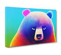 Fascinating Bear Canvas Wall Art Print 30x20 Inch