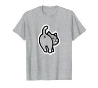Fascinating cat buthole T-Shirt, Men, Heather Grey, 5X-Large