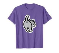 Fascinating cat buthole T-Shirt, Men, Purple Heather, XX-Large