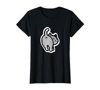 Fascinating cat buthole T-Shirt, Women, Black, Medium