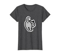 Fascinating cat buthole T-Shirt, Women, Dark Heather Grey, XX-Large