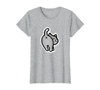 Fascinating cat buthole T-Shirt, Women, Heather Grey, X-Large