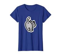 Fascinating cat buthole T-Shirt, Women, Royal Blue, 3X-Large