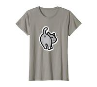 Fascinating cat buthole T-Shirt, Women, Slate Grey, Large