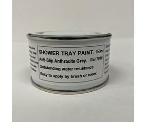 Fascinating Finishes Ltd 1 x 150ml Anthracite Grey - Ral 7016 - Anti Slip Shower Tray And Bath Base Paint