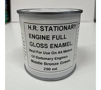 Fascinating Finishes Ltd 1 x 250ml Middle Bronze Green - BS381c 223. Stationary Engine Full Gloss Heat Resistant Enamel Paint