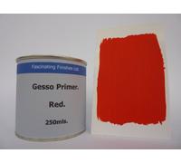 Fascinating Finishes Ltd 1 x 250ml Red Gesso Primer For Canvas Wood Card For Oil/Acrylic Paints Jesso
