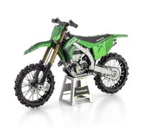 Fascinations Metal Earth Metal Construction Kits - Motorcycle Kawasaki KX450 Dirt Bike, Laser Cut 3D Construction Kit, 3D Metal Puzzle, DIY Model Kit with 2.5 Metal Plates, from 14 Years