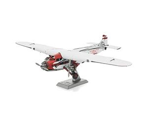 Fascinations MMS467 Metal Earth Metal Kits - Aeroplane Ford Trimotor (Tin Goose), Laser Cut 3D Construction Kit, 3D Metal Puzzle, DIY Model Kit with 3 Metal Circuits, from 14 Years