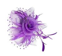 Fascinator Fascinator Hat with Flowers and Veil for Tea Party | Fascinator Headband - for Wedding, Funeral, Hen Party, Events, Ceremonies, Ten