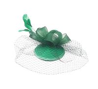 Fascinator Hat Vintage Hats for Women Feather Fascinators Flower Feather Mesh Pillbox Hat Wedding Bridal Headdress Party Hat Hair Fascinators Headband Accessories for Weddings (Green, One Size)