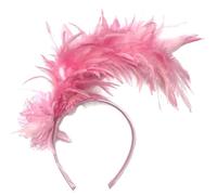 Fascinator Headband 1920s Party Headpiece, C | Colorful Feather Headband, Halloween Cosplay Hair Hoop, Holiday Party Headdress for Women Girl Easter