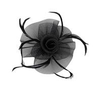 Fascinator Wedding Hat Feather Fascinator Flower Headband Fashion Elegant Feather Hat Bridal Headpiece for Women Girls, Weddings Hair Accessory Evening Tea Party Cocktail Ladies Fascinators (One Size)