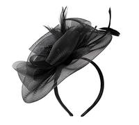 Fascinators for Weddings Fascinators for Women Fascinator Hat Flower Mesh Feathers on a Headband and a Forked Clip Cocktail Tea Party Headwear Fit Girl and Women Organza Church
