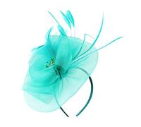 Fascinators for Weddings Fascinators for Women Fascinator Hat Flower Mesh Feathers on a Headband and a Forked Clip Cocktail Tea Party Headwear Fit Girl and Women Organza Church