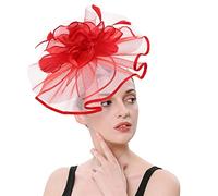 Fascinators for Weddings Fascinators for Women Fascinator Headband Pillbox Hat Big Flower Wedding Bridal Headdress Headpieces Race Derby Ascot Hat Halloween Hair Accessory Hen Party Prom Evening