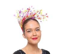 Fascinators for Weddings Fascinators for Women Ladies Flower Feather Fascinator Hat Veil Net Headband Clip Pillbox Hats Wedding Headpiece Race Ascot Cocktail Tea Party Hair Accessories Headband