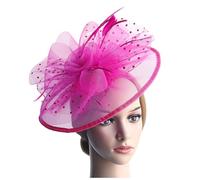 Fascinators For Weddings Tea Party Headband Wedding Flower Cocktail Mesh Feathers Hair Clip Wedding Headwear Ladies Race Royal Ascot Pillbox Weddings Cocktail Tea Party Derby Hat for Women