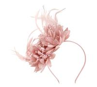 Fascinators for Weddings, Weddings Hats Flowers Fascinator Hat Pillbox Hat Hairclip for Women Headdress Feather Mesh Hair Accessories Headband Fascinator Headpiece with Knotted Headbands (One Size)
