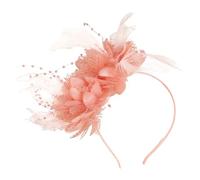 Fascinators for Weddings, Weddings Hats Flowers Fascinator Hat Pillbox Hat Hairclip for Women Headdress Feather Mesh Hair Accessories Headband Fascinator Headpiece with Knotted Headbands (One Size)