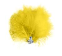 Fascinators for Women Fascinator Hat Mesh Ribbons Feathers on a Headband and Forked Clip Cocktail Tea Party Headwear Girls Flower Feather Women's with Head Band & Yellow Fascinators