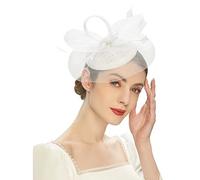 Fascinators for Women Headgear Elegant Fascinator Hat Pillbox Hat Women Accessories Cocktail Tea Party Headwear Exquisite French Fascinators for Weddings Mother of The Bride Outfits
