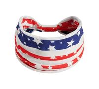 Fascinators Hat Flower Mesh Ribbons Feathers Women Star Headband Flag Yoga Headband Independence Day Wide Edition With Stretch (One Size)