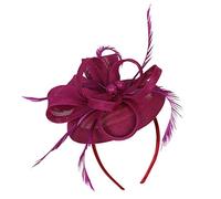 Fascinators Hat for Women Cocktail Tea Party Headwear Wedding Hat Feather Mesh Wedding Bridal Flower Headband Party Hat Hair Fascinators Headband Accessories for Weddings Vintage Tea Party (One Size)