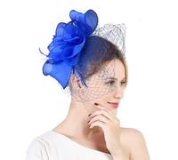 Fascinators Hat Organza Flower Feathers Fascinators on Headband Hairclips Wedding Fascinator Tea Party Headwear for Women Girls Evening Ascot Church