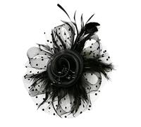 Fascinators Hats for Women Flower Veil Headpiece | Tea Party Fascinators for Formal Ceremony Event Bridal Shower Funeral Wedding