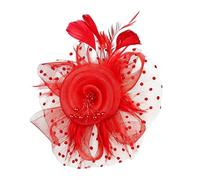 Fascinators Hats for Women - Headband with the Mesh Flowers and a Veil | Tea Party Fascinators Hats Ladies | For Formal Ceremony Event Bridal Shower Funeral Wedding Ceremony T