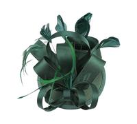 Fascinators Wedding Hat for Women Girls, Cocktail Tea Party Wedding Headwear Flower Mesh Feather Headband Fascinator Girls Flower Hair Fascinators Hat Bridal Headpiece Head Hair (Green, One Size)