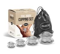 FASCIQ Cellulite Cupping Set | 4 Silicone Body Sculpting Massage Cups | 4 silicone cupping cups for cellulite and body sculpting massage. Easy suction control for targeted use on thighs and hips.