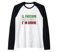 Fascism is a Crime - Anti-Fascism - Antifascist Raglan Baseball Tee